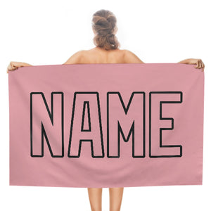 Custom Light Pink Light Pink Beach Towel