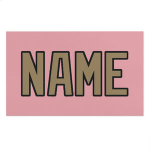 Custom Light Pink Light Khaki Beach Towel