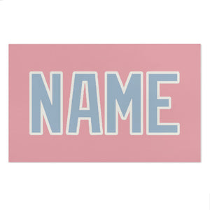 Custom Light Pink Light Blue Beach Towel