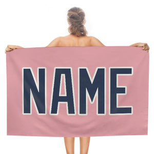 Custom Light Pink Blue Beach Towel