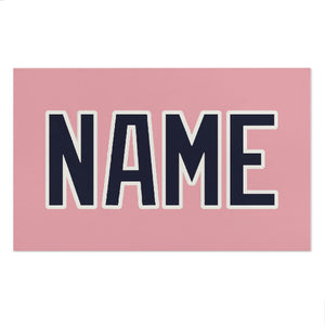 Custom Light Pink Navy Beach Towel