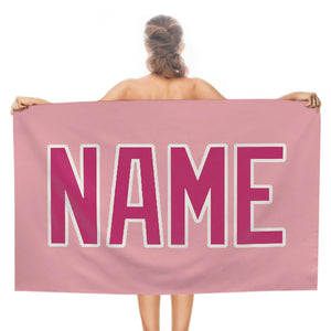 Custom Light Pink Pink Beach Towel
