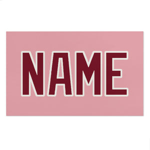 Custom Light Pink Crimson Red Beach Towel