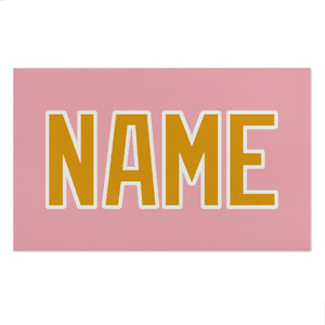 Custom Light Pink Yellow Beach Towel