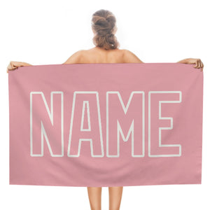 Custom Light Pink Light Pink Beach Towel