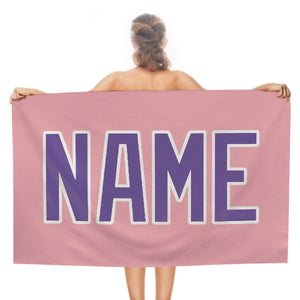 Custom Light Pink Light Purple Beach Towel