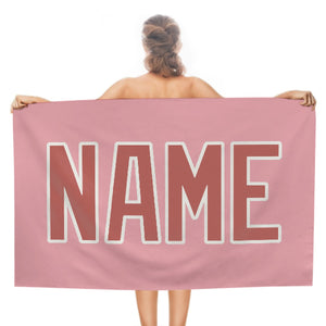 Custom Light Pink Copper Rose Beach Towel