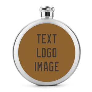 Custom Khaki Brown Hip Flask