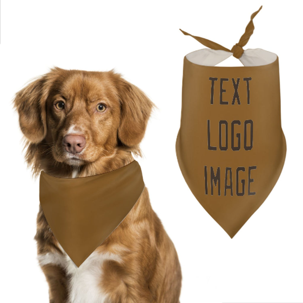 Custom Khaki Brown Pet Scarf
