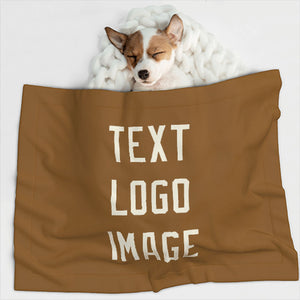 Custom Khaki Cream Pet Blanket