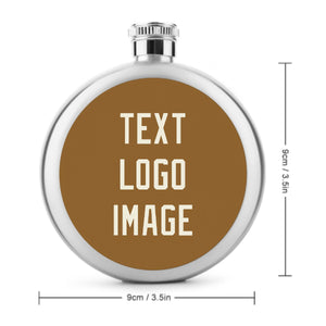 Custom Khaki Cream Hip Flask