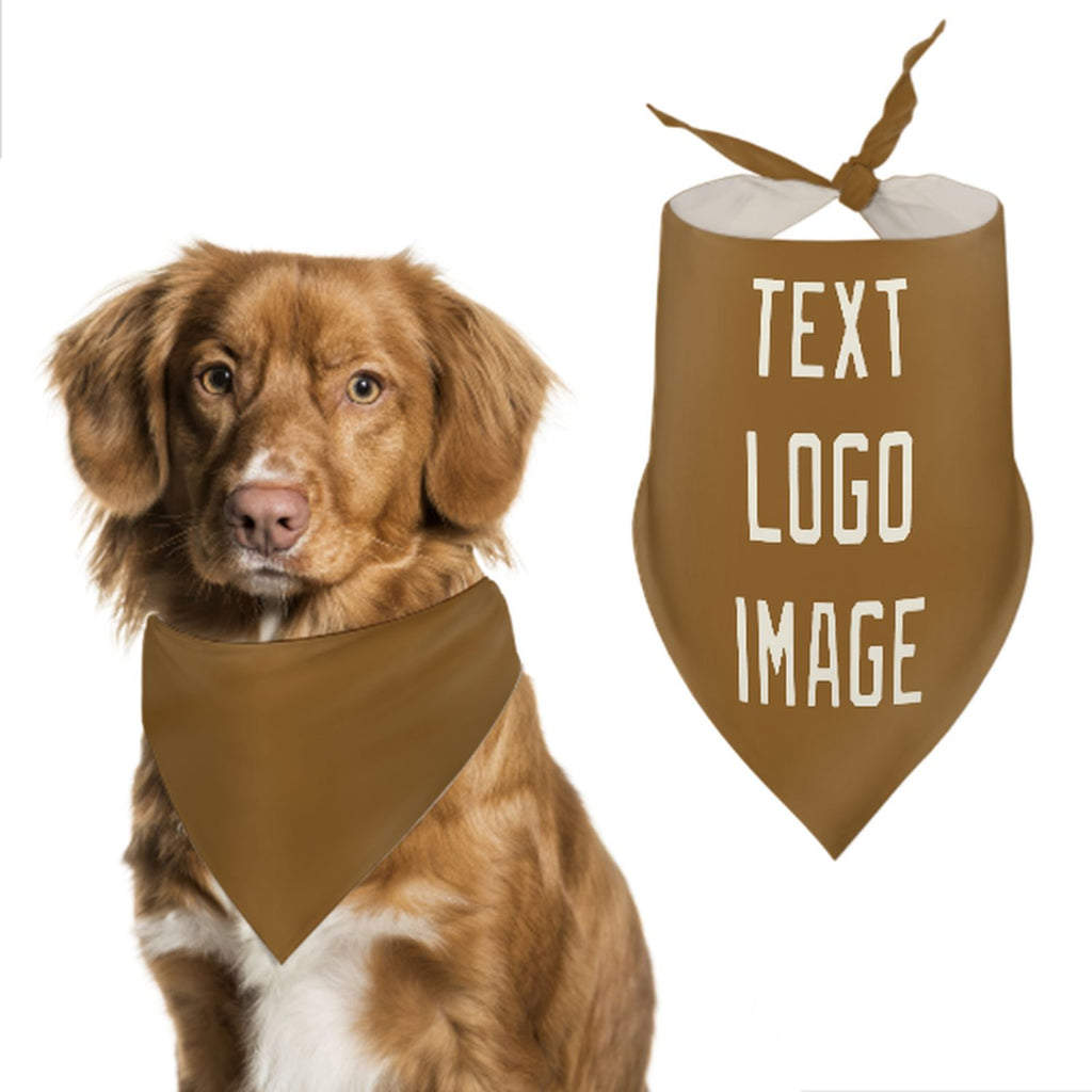 Custom Khaki Cream Pet Scarf