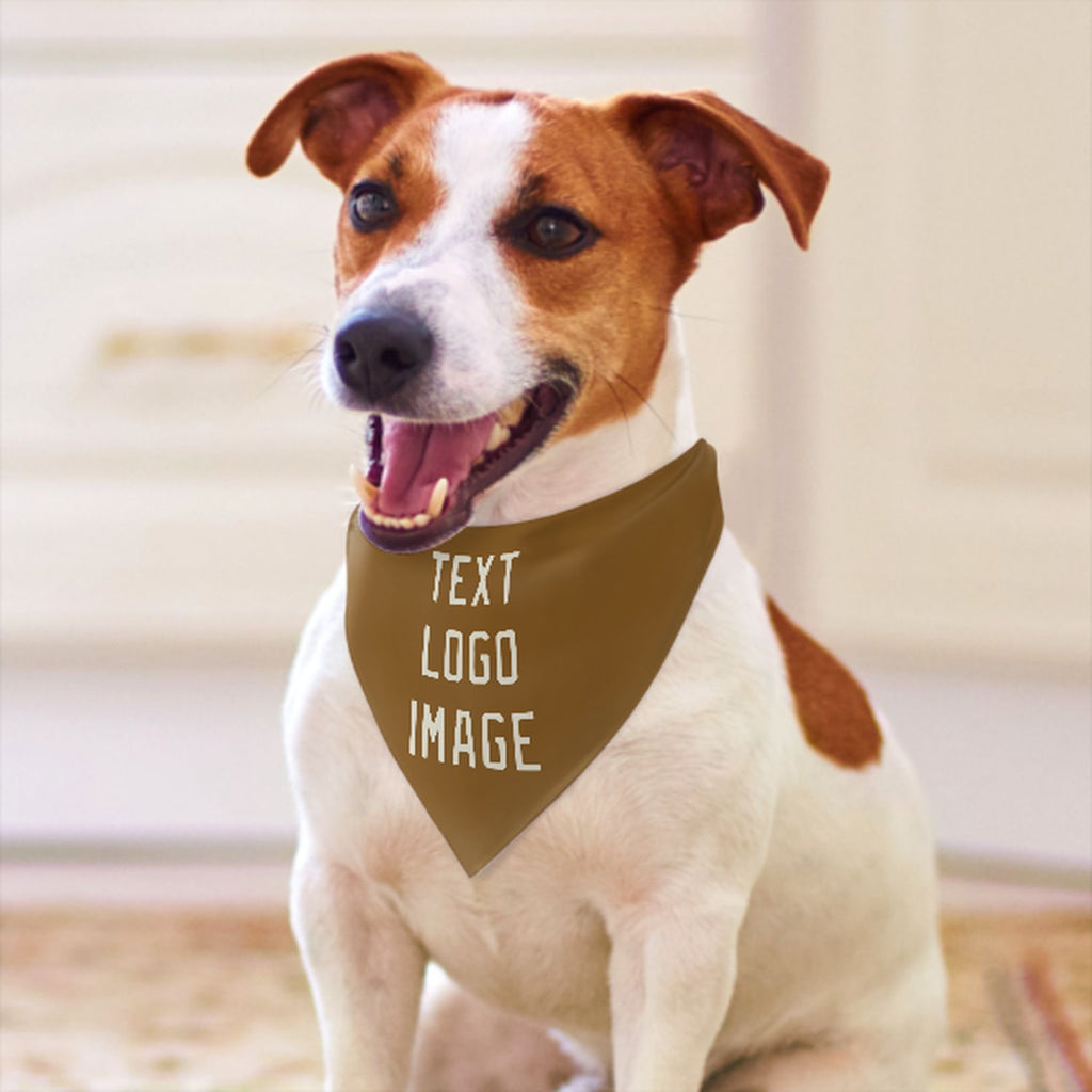 Custom Khaki Cream Pet Scarf
