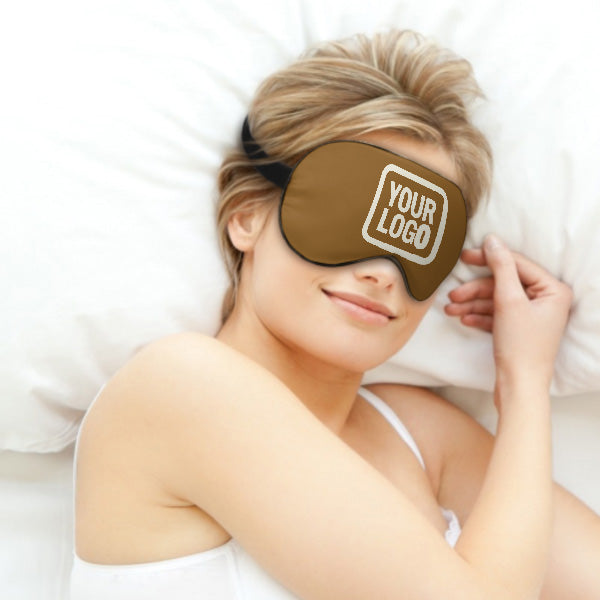 Custom Khaki Cream Sleep Mask