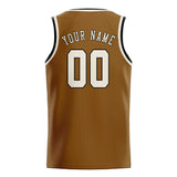 Custom Khaki & Cream Colors Design Sports Basketball Jersey