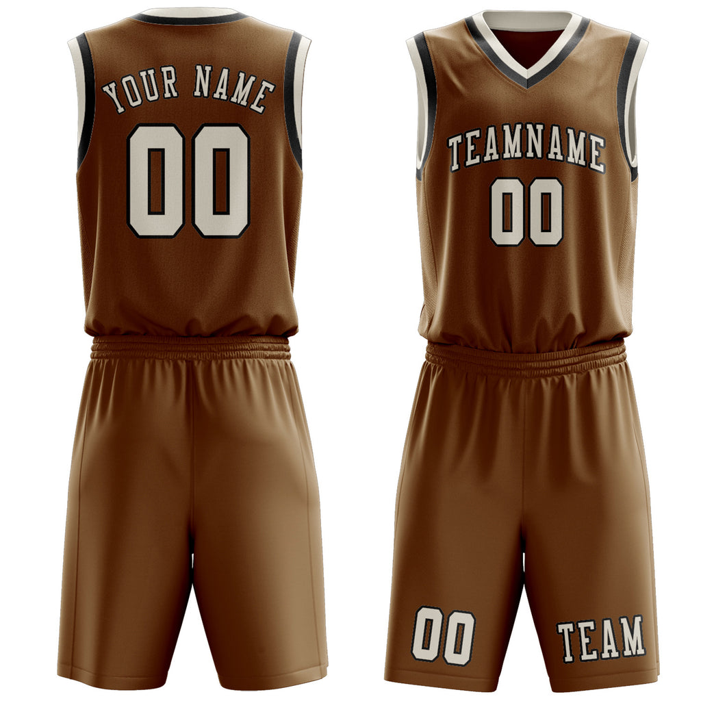 Custom Khaki Cream Basketball Set