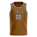 Custom Khaki & Gray Colors Design Sports Basketball Jersey