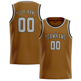 Custom Khaki & Gray Colors Design Sports Basketball Jersey