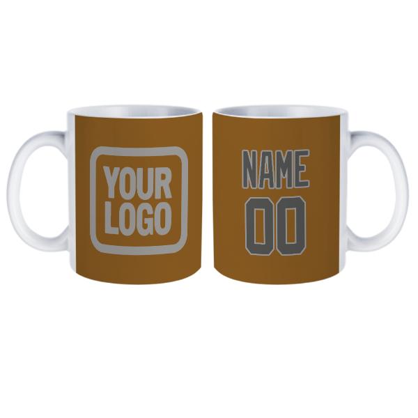 Custom Khaki Dark Grey Mug