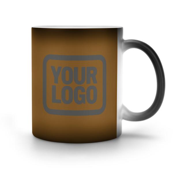 Custom Khaki Dark Grey Magic Mug