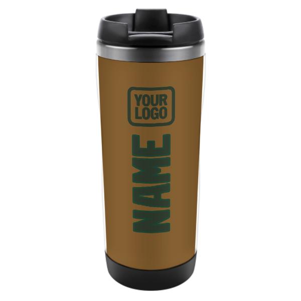 Custom Khaki Dark Green Stainless Steel Water Cup