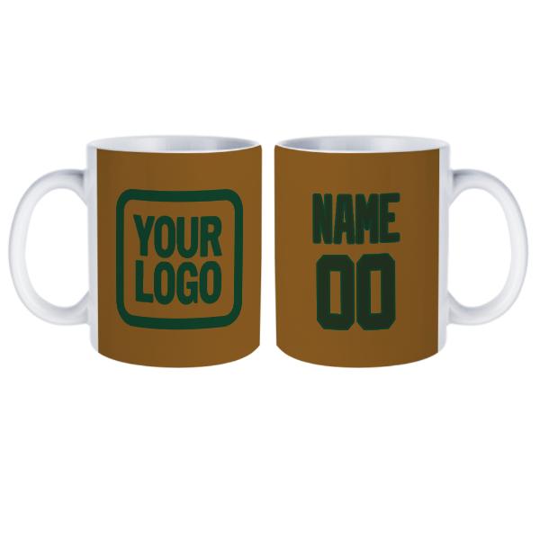 Custom Khaki Dark Green Mug