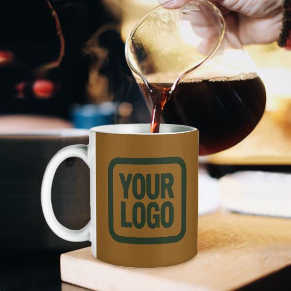 Custom Khaki Dark Green Mug