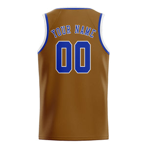 Custom Khaki & Sky Blue Colors Design Sports Basketball Jersey