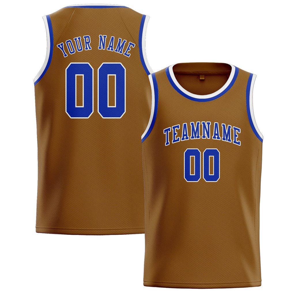 Custom Khaki & Sky Blue Colors Design Sports Basketball Jersey