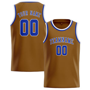 Custom Khaki & Sky Blue Colors Design Sports Basketball Jersey
