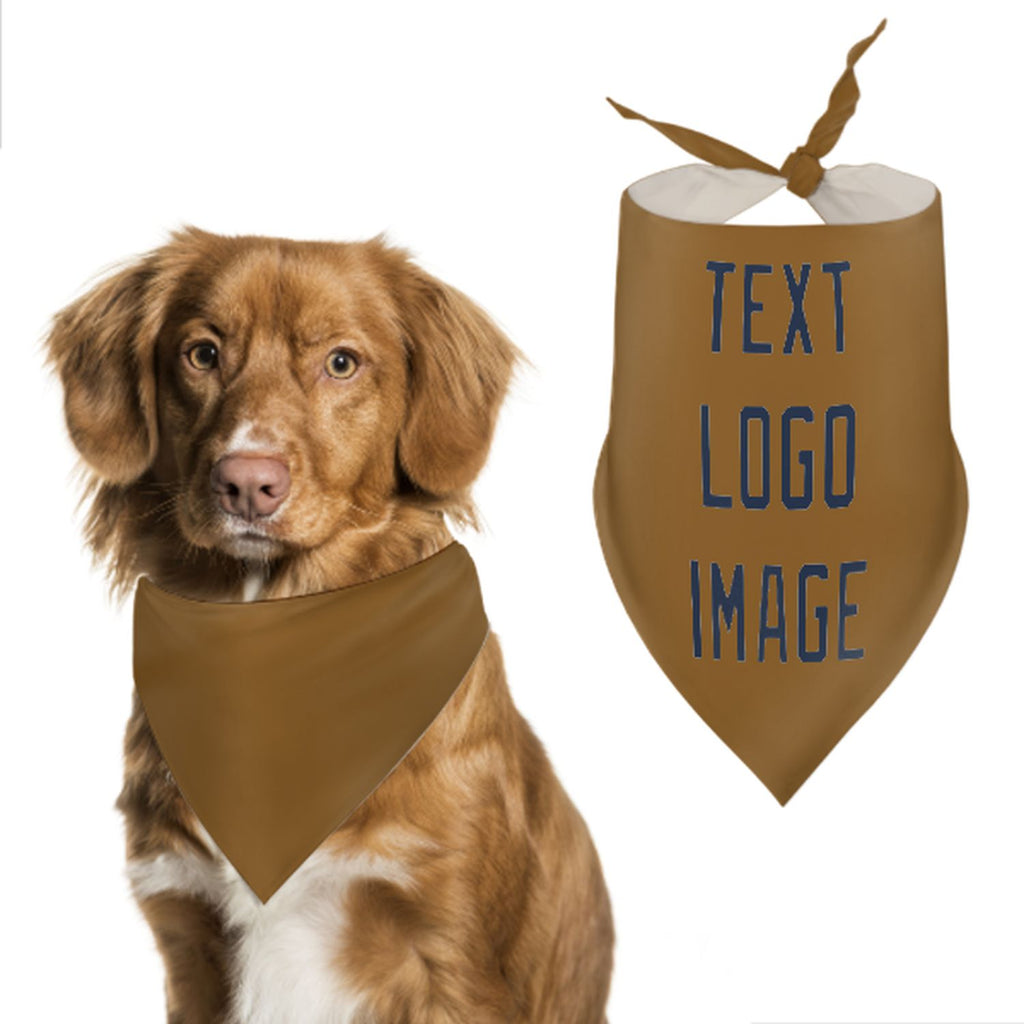 Custom Khaki Blue Pet Scarf
