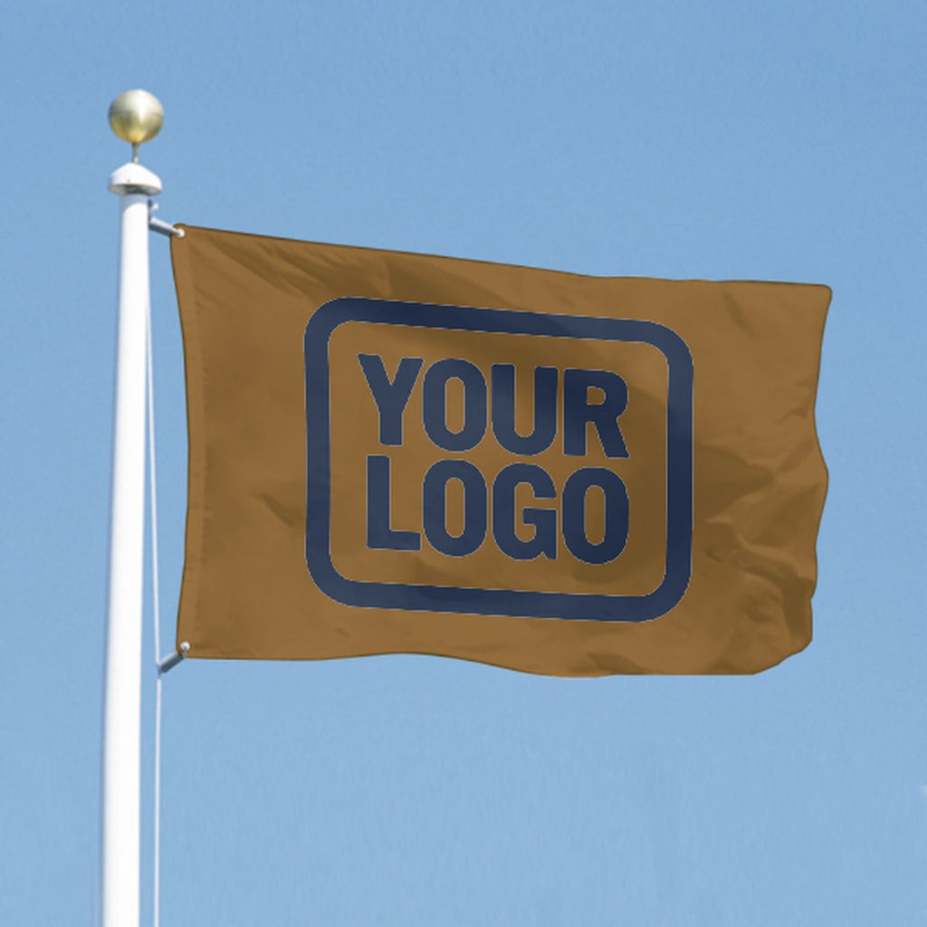 Custom Khaki Blue Flag