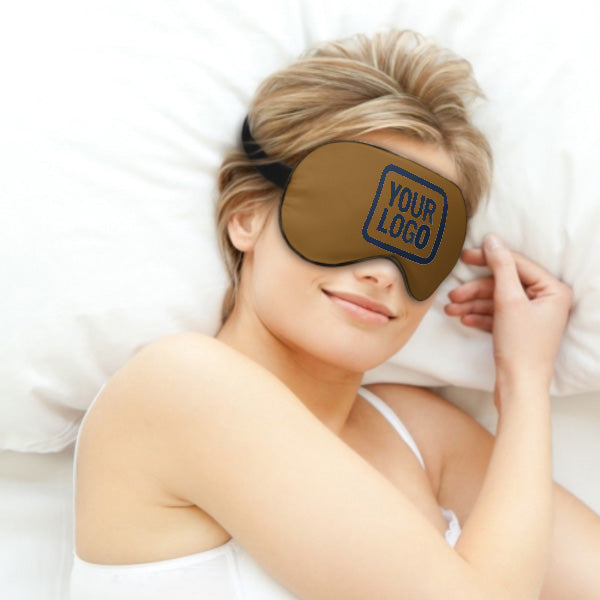 Custom Khaki Blue Sleep Mask