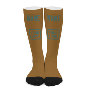 Custom Khaki Blue Green Knee-High Sock