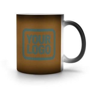 Custom Khaki Blue Green Magic Mug