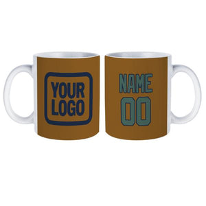 Custom Khaki Blue Green Mug