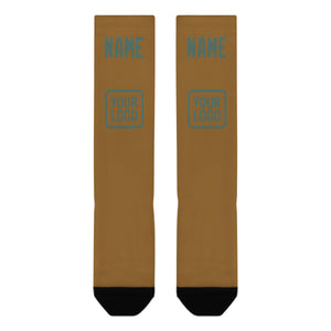Custom Khaki Blue Green Knee-High Sock