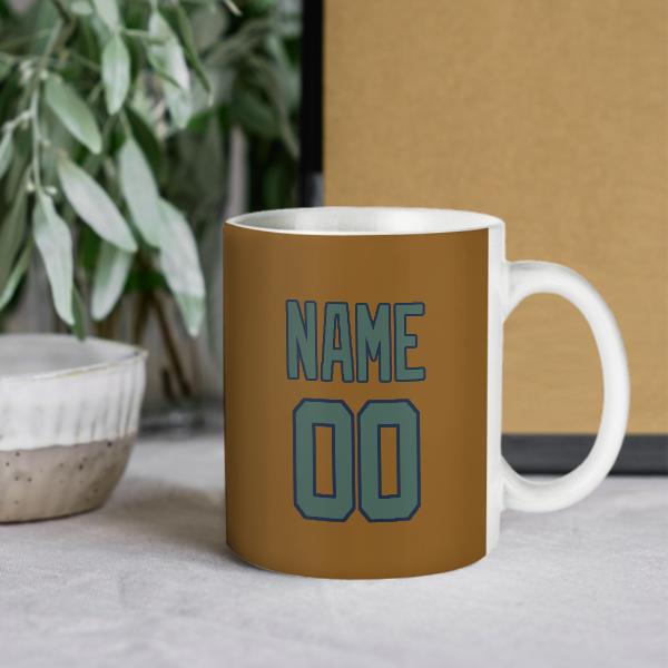 Custom Khaki Blue Green Mug