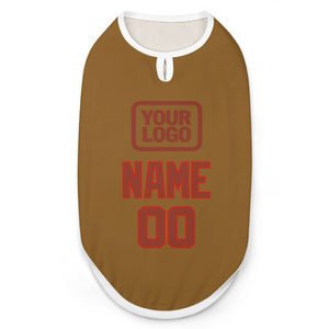 Custom Khaki Coral Red Pet Vest