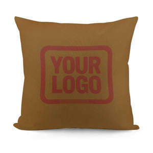 Custom Khaki Coral Red Pillowcase