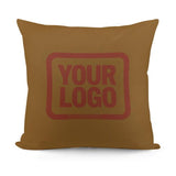 Custom Khaki Coral Red Pillowcase