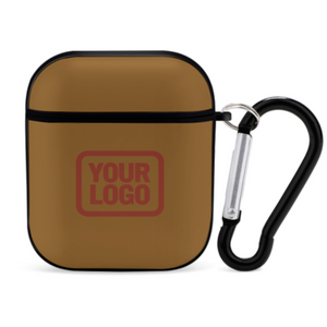 Custom Khaki Coral Red AirPods Case