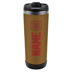 Custom Khaki Coral Red Stainless Steel Water Cup