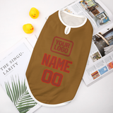 Custom Khaki Coral Red Pet Vest