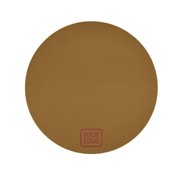 Custom Khaki Coral Red Round Table Cloth