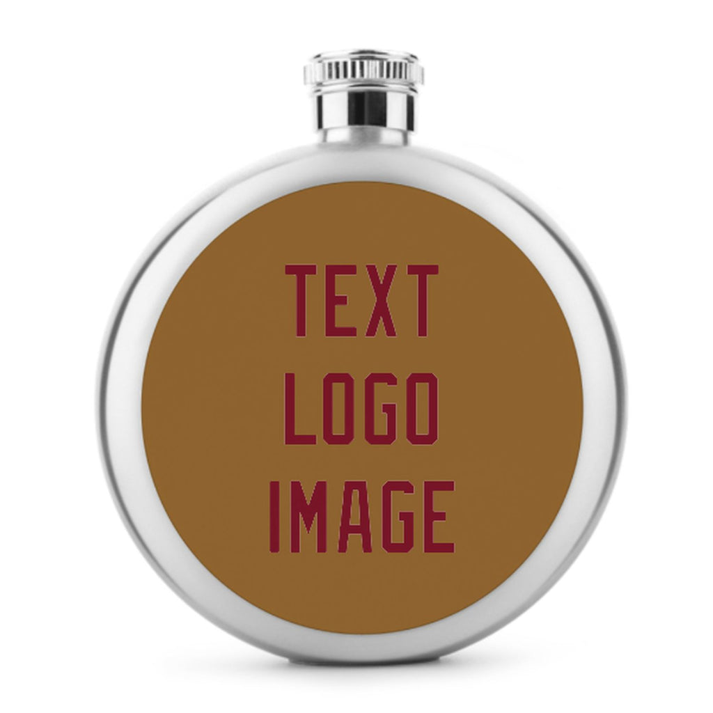 Custom Khaki Crimson Red Hip Flask