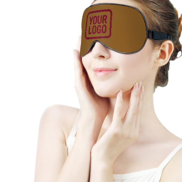 Custom Khaki Crimson Red Sleep Mask