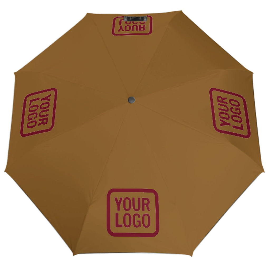 Custom Khaki Crimson Red Automatic Umbrella