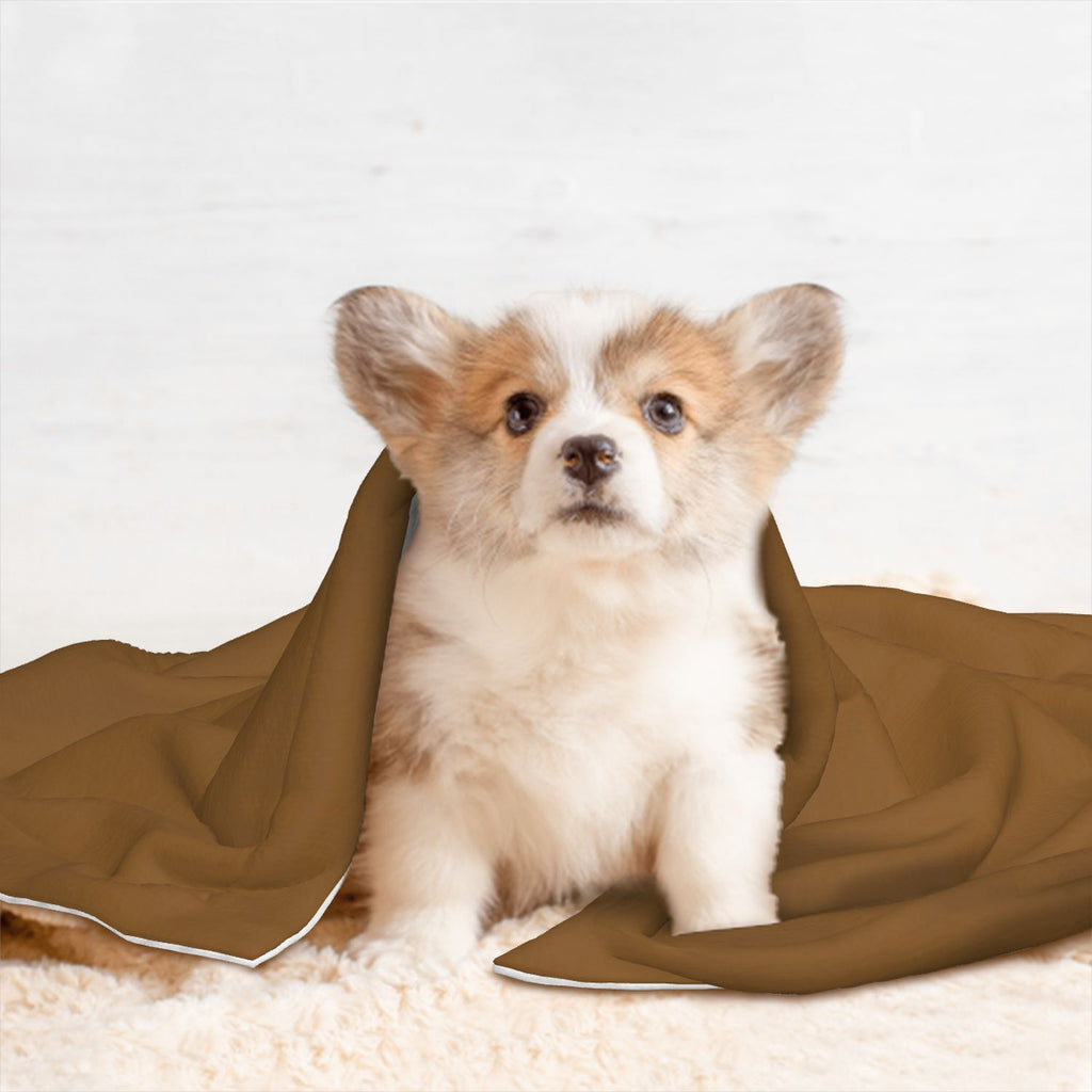Custom Khaki Crimson Red Pet Blanket