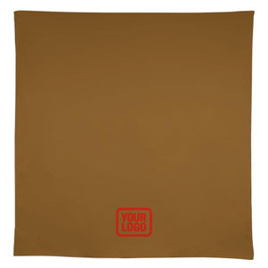 Custom Khaki Coral Red Square Table Cloth